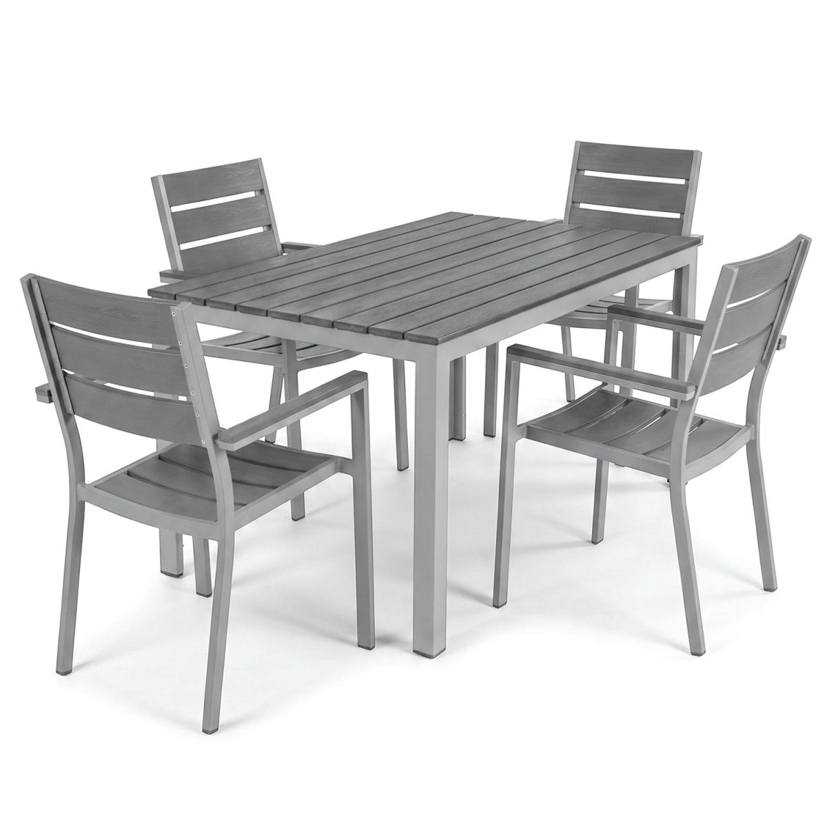 PULSIVA Outdoor-Sitzgruppe Lamero 5-teilig grau/anthrazit
