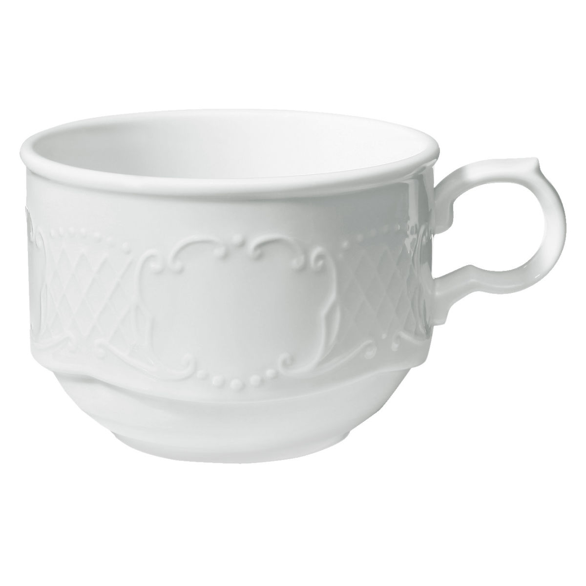 Tazza cappuccino Minuetto VEGA; 250 ml, 8.9x6.7 cm (ØxH); bianco; rotonda; 6 pz. / confezione