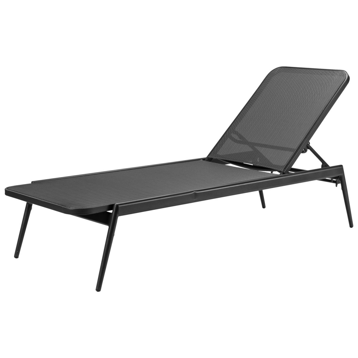 Vega Ligbed Solaro; 192.5x65.5x35 cm (LxBxH); zitting antraciet, frame antraciet