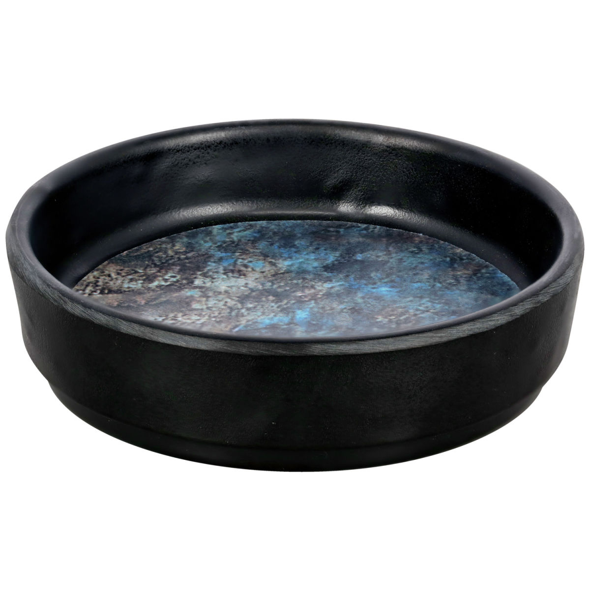 Ciotolina  Tusa rotonda VEGA; 65ml, 8.6x2.3 cm (ØxH); nero/blu scuro; rotonda; 6 pz. / confezione