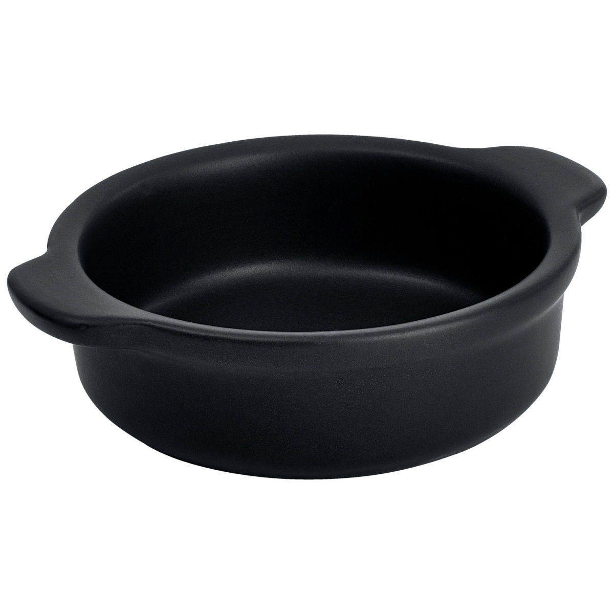 VEGA Ton-/Tapasschale Ferry mit Griff 150 ml, 12x3 cm (ØxH); schwarz; rund; 6 Stück / Pack