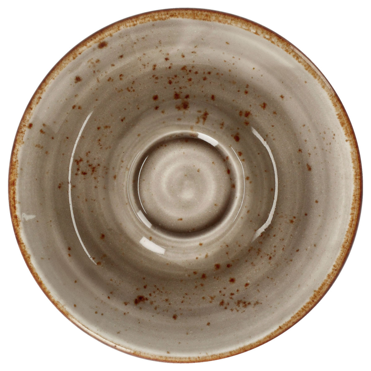 Piattino tazza espresso Nebro VEGA; 12.5x1.5 cm (ØxH); grigio; 6 pz. / confezione