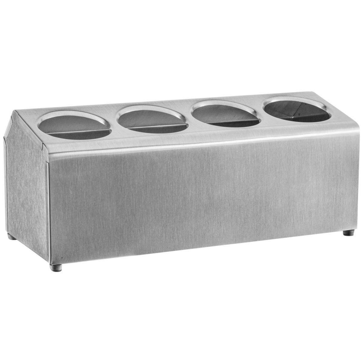 Portaposate Steel 4 scomparti PULSIVA; 50x20.5x20.5 cm (LxLxH); argento