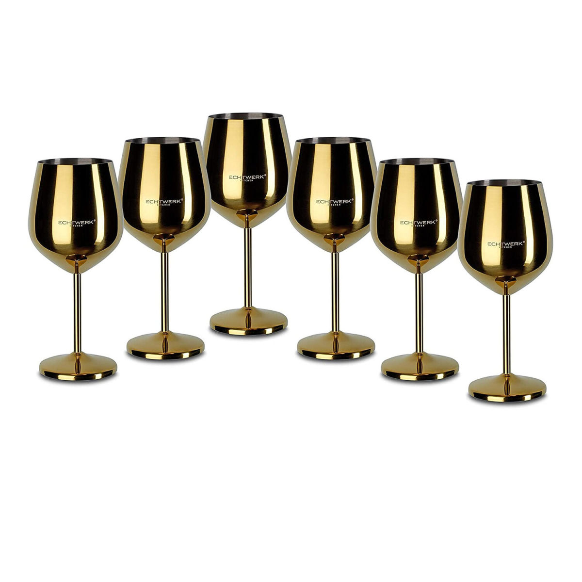 ECHTWERK Weingläser Edelstahl 500 ml, 4.5x21 cm (ØxH); gold; 6 Stück / Pack