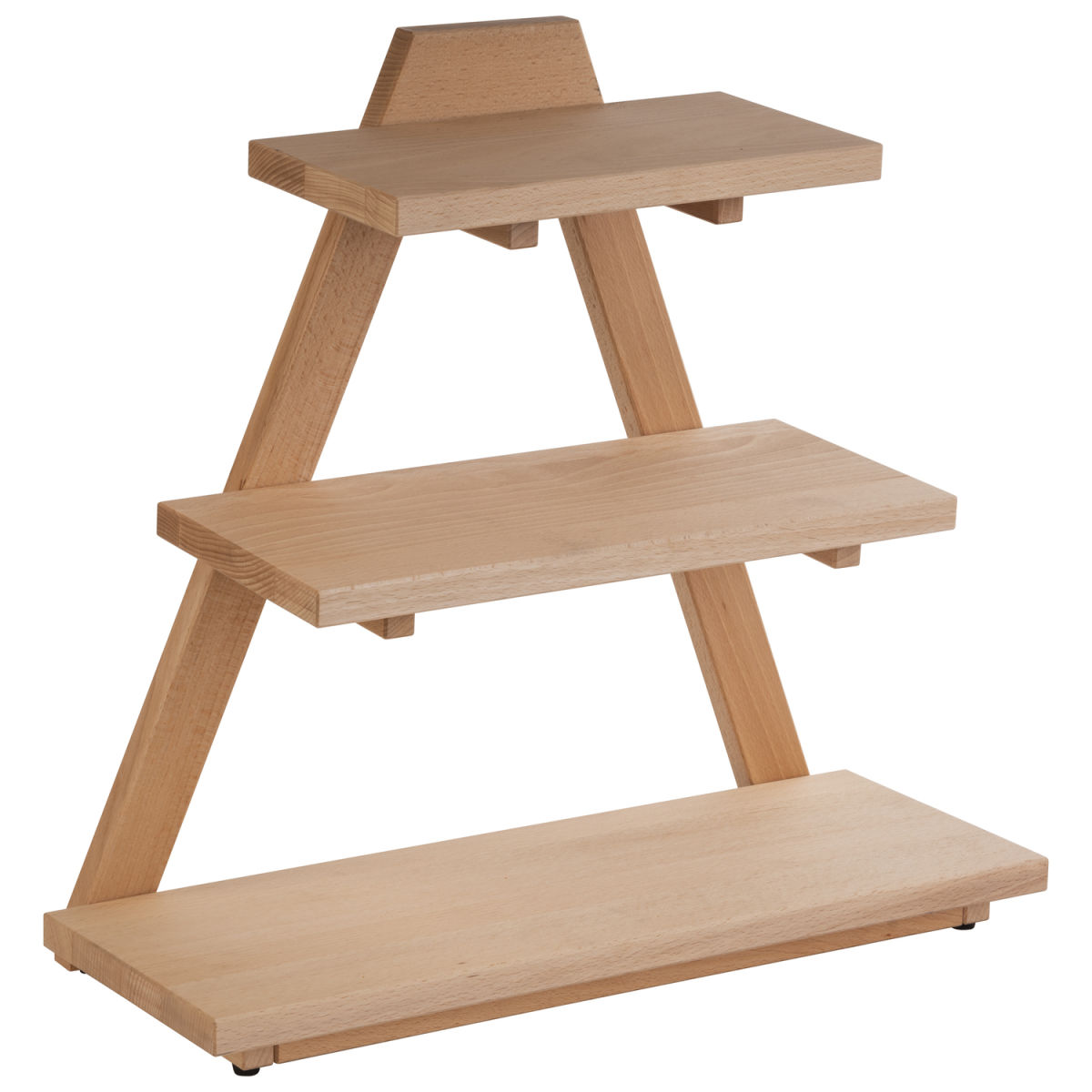 APS Buffetgestell TRIANGLE, Buchenholz 53x21x55 cm (LxBxH); braun; rechteckig