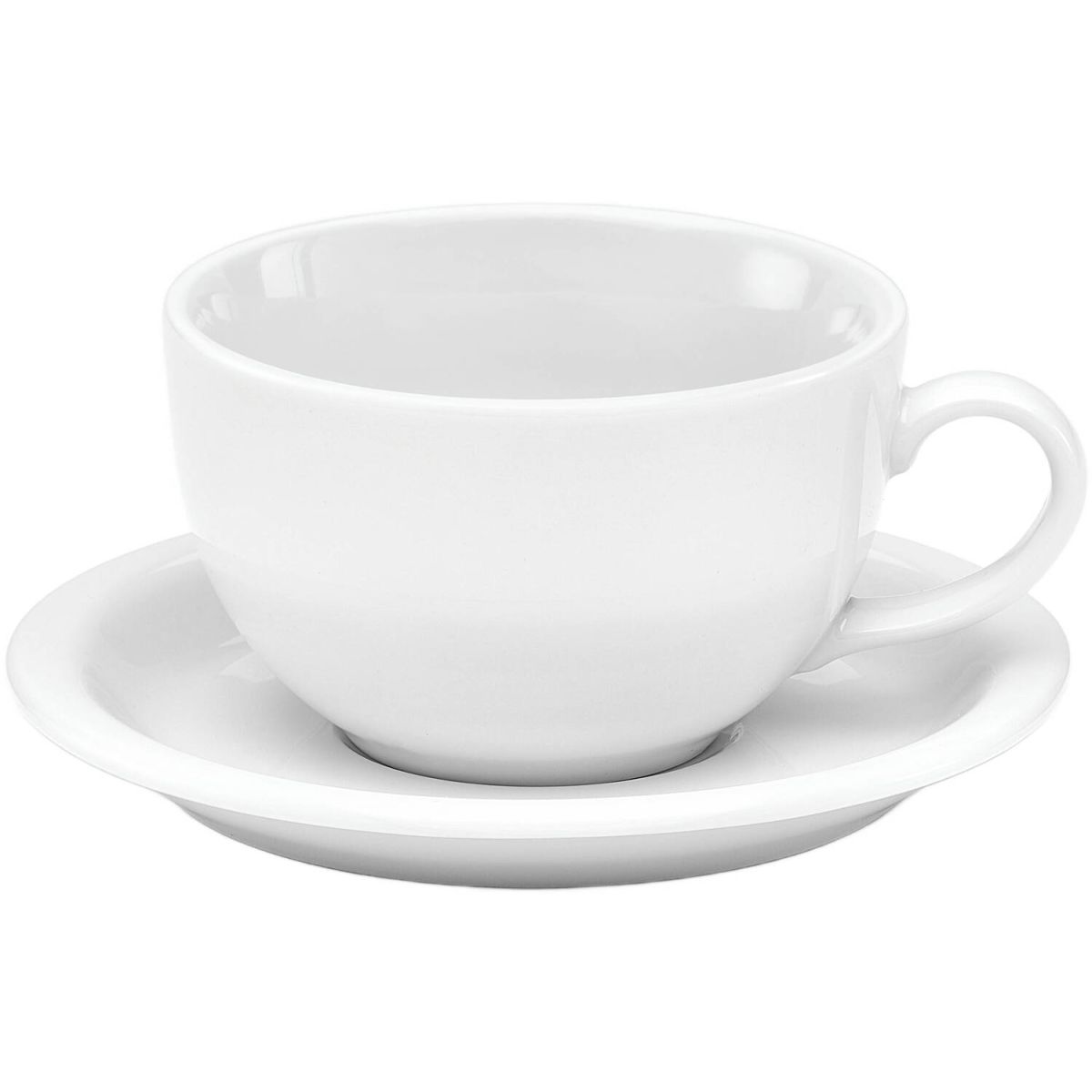 van Well Milchkaffee-Untertasse Amerika, 16,5 cm, van Well 16.5x2.2 cm (ØxH); weiß; rund; 6 Stück / Pack