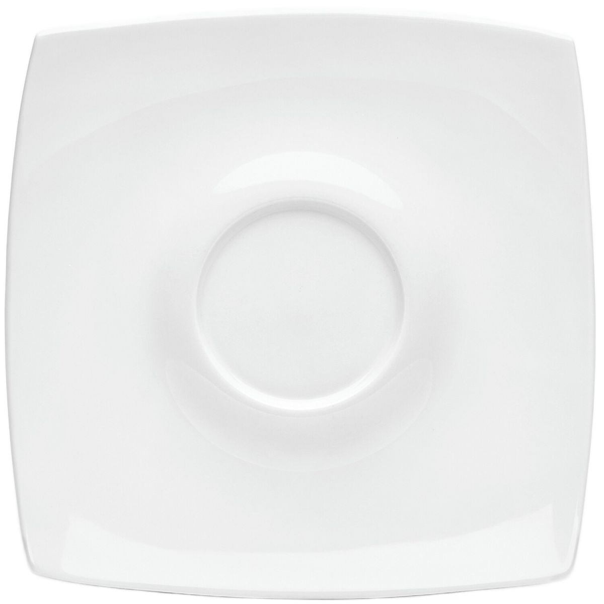 van Well Cappuccino-Untertasse Java, 15,5 cm, van Well 15.5x2.2 cm (ØxH); weiß; rechteckig; 6 Stück / Pack