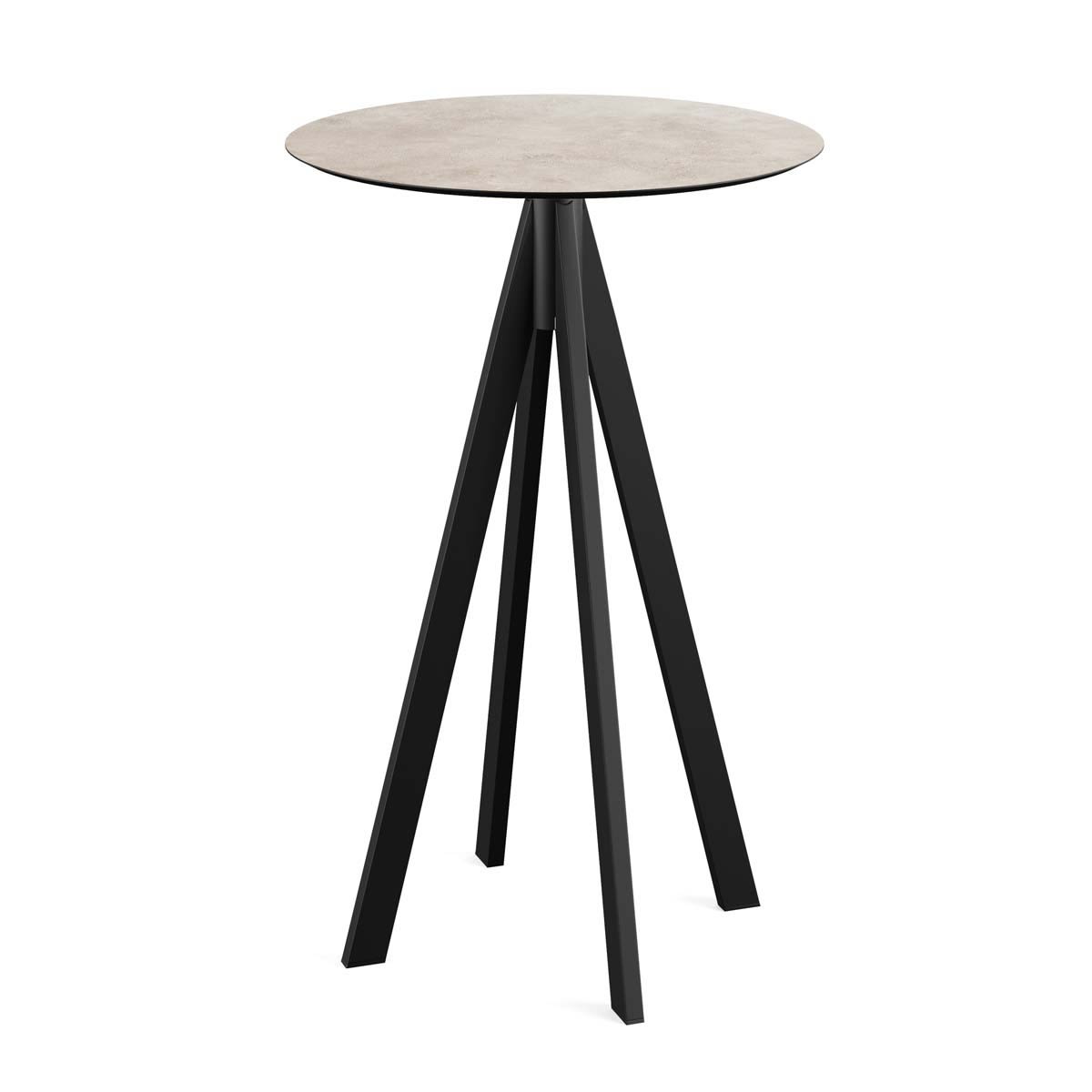 Feros Stehtisch Infinity Gestell + HPL rund 109.2x70 cm (HxØ); sand; rund