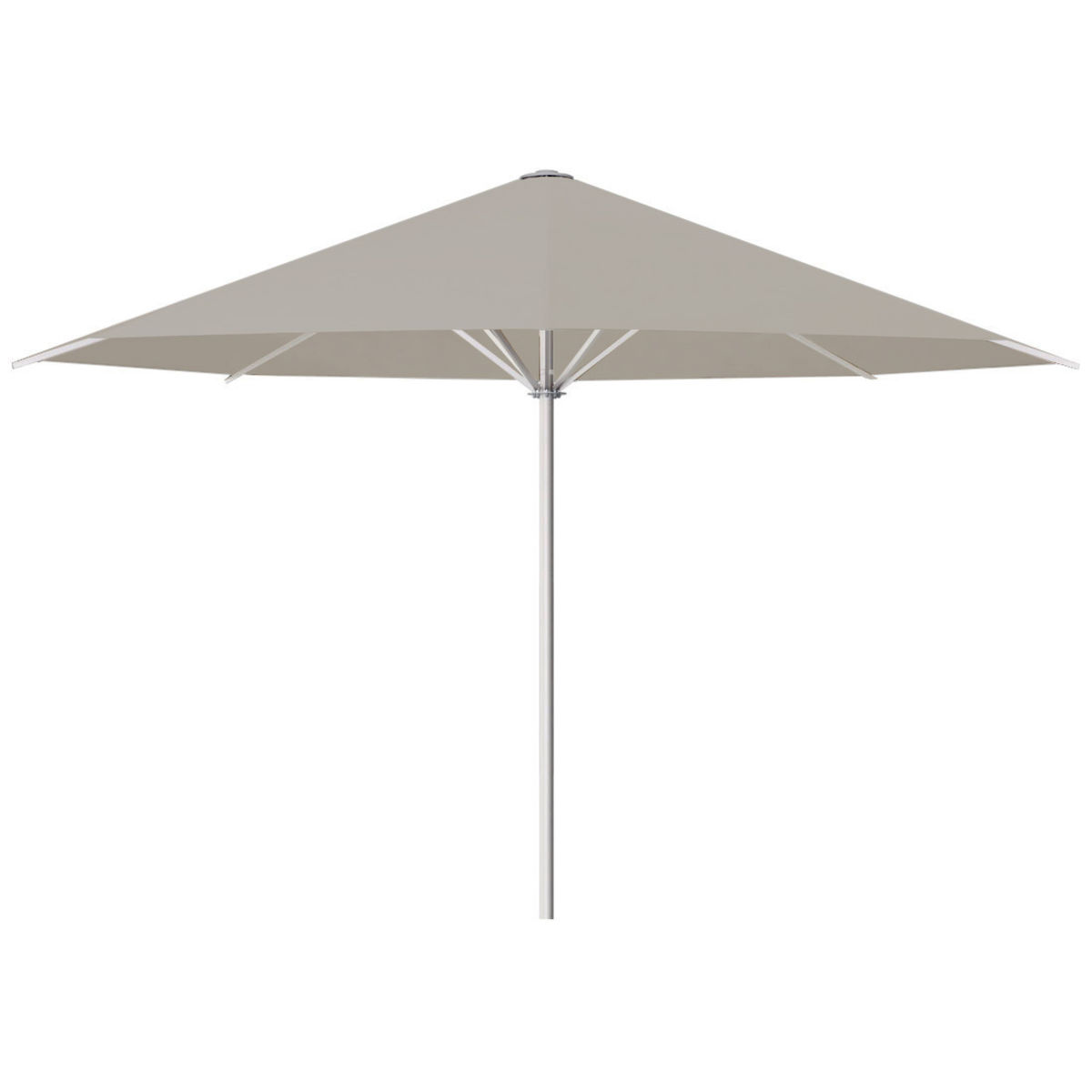 May May Marktschirm I Schattello rund 400x410 cm (ØxH); grau/weiß; rund