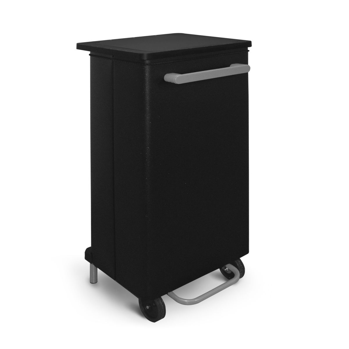 STIL CASA Stil Casa Recycling-Behälter mit Fußpedalöffnung, hochfester Technopolymerboden 90 l, 47x37x83 cm (LxBxH); schwarz