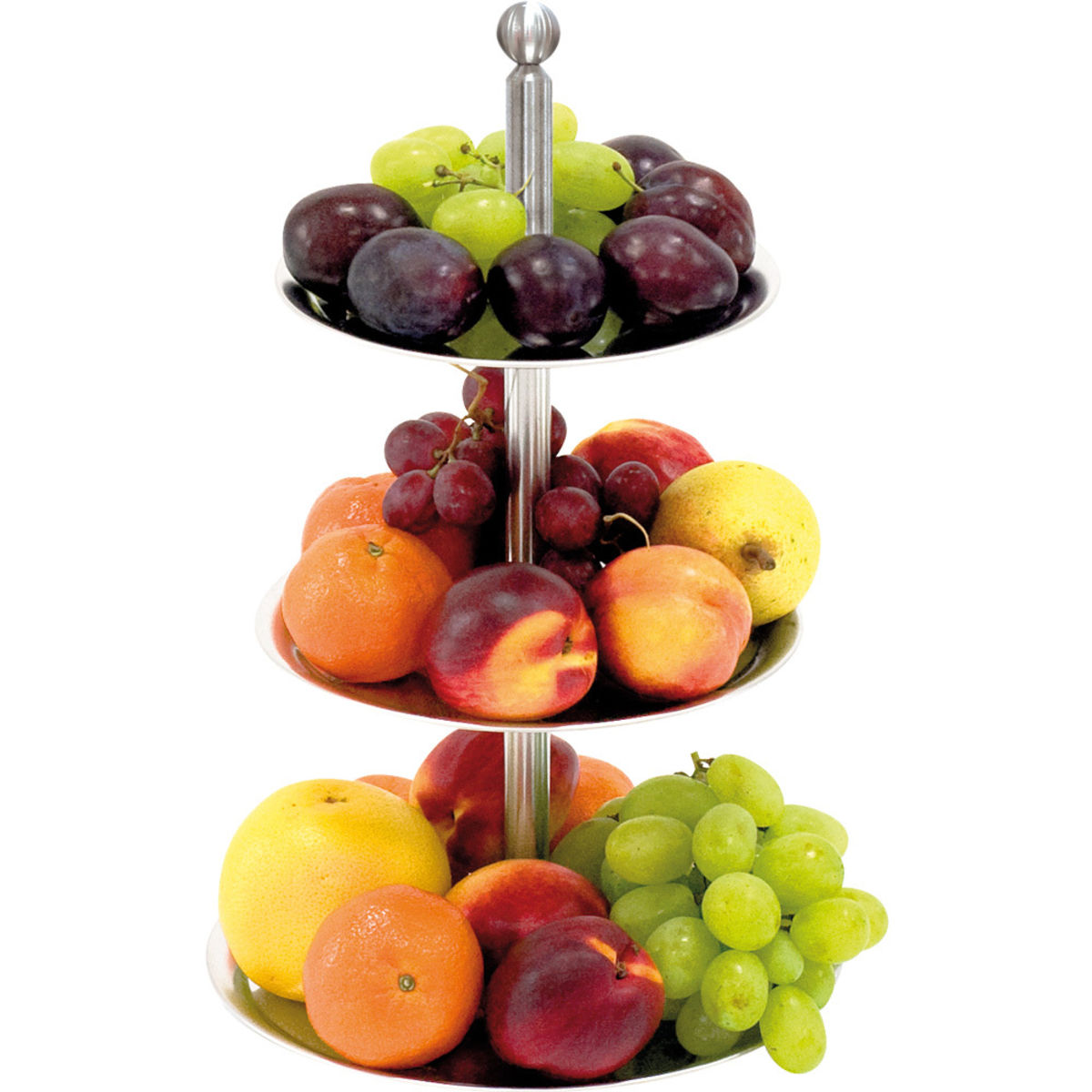 Stalgast Etagere, 3-stufig, Höhe 42 cm 42 cm (H); silber