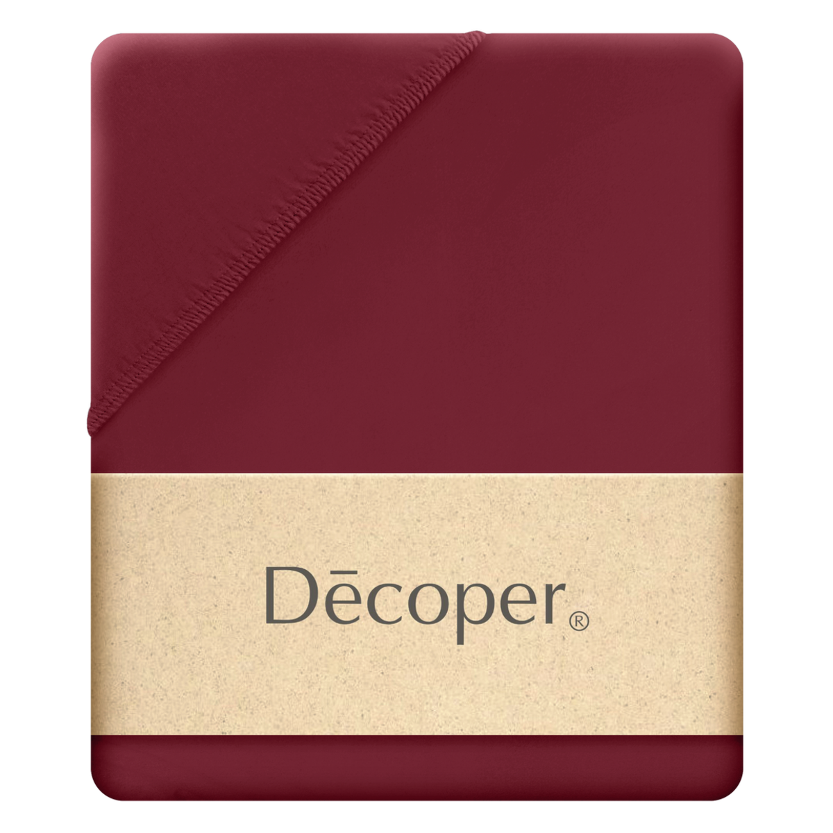 Decoper Decoper ® Mako-Feinjersey Spannbettlaken aus 100% Baumwolle 120x200 cm (BxL); bordeaux