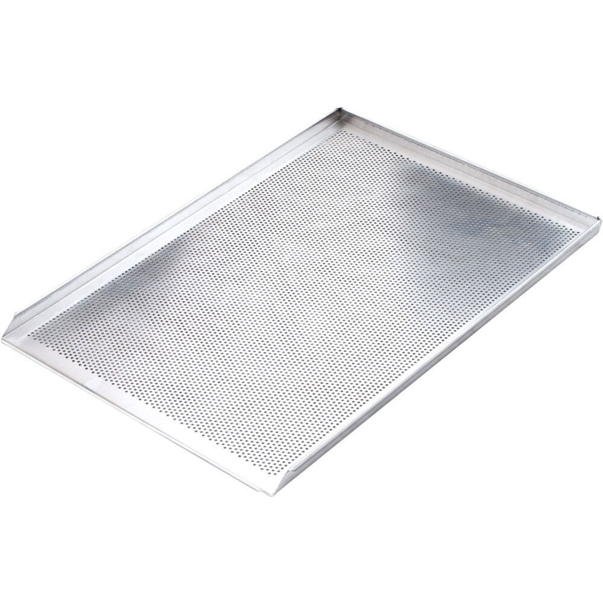 Stalgast 3-Rand-Backblech aus Aluminium, gelocht, Bäckernorm 60x40 cm (BxT); silber