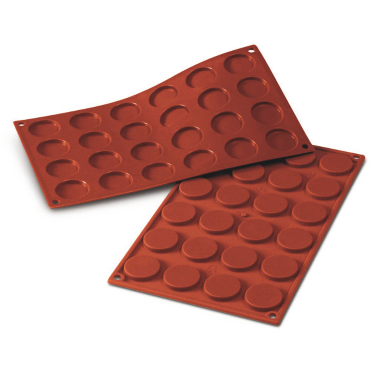 Schneider Silikon-Backform Florentiner Mini 5 ml, 17.5x30x3.5x0.5 cm (LxBxØxH); rot; rechteckig