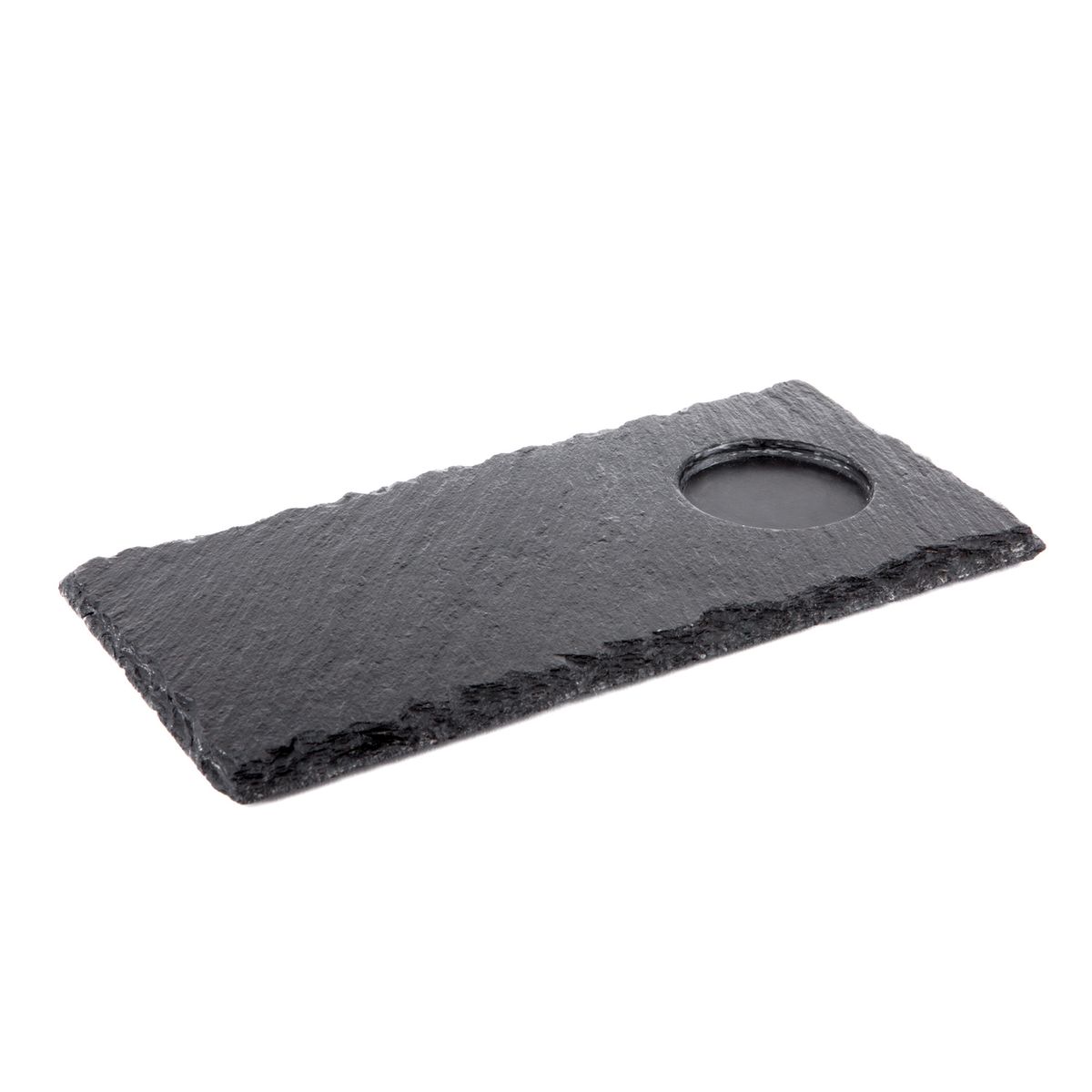 Piatto in ardesia APS; 25x12x0.7 cm (LxLxH); nero; rettangolare