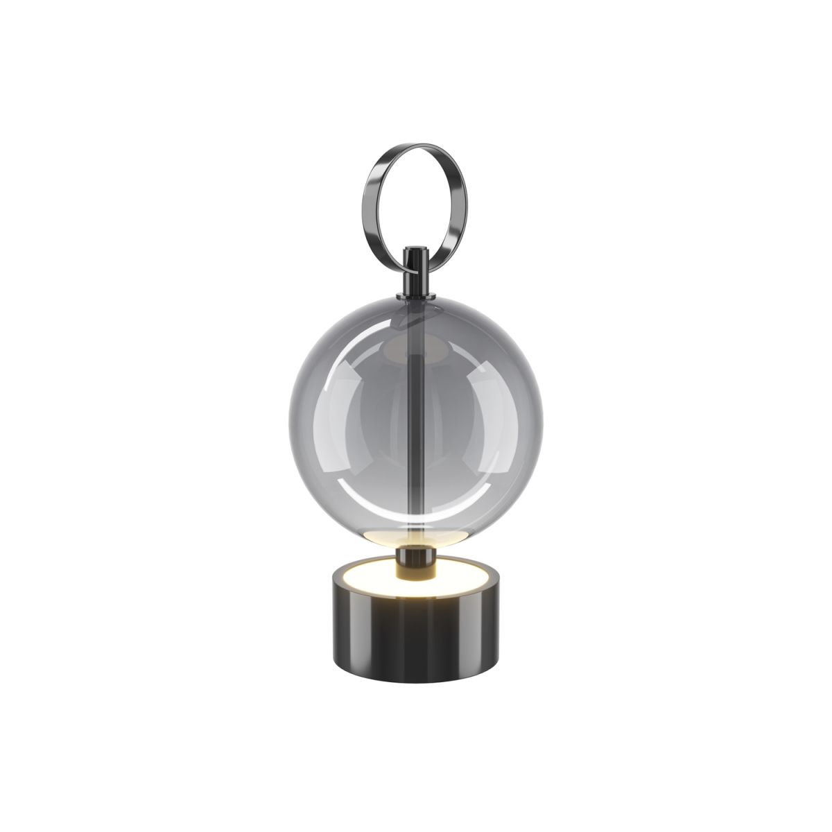 Maytoni Maytoni Akku-Leuchte Double Moon Schwarz, aus Metall, LED, 400lm, 3000K; 12x12x12x24.5 cm (LxBxØxH); schwarz; Gestell schwarz