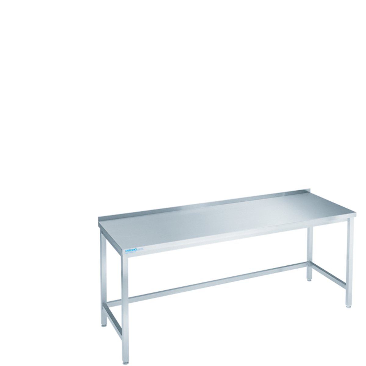 CHROMOnorm Arbeitstisch offen, mit Tischplatte Hinten Auf 120x90x70 cm (BxHxT); grau