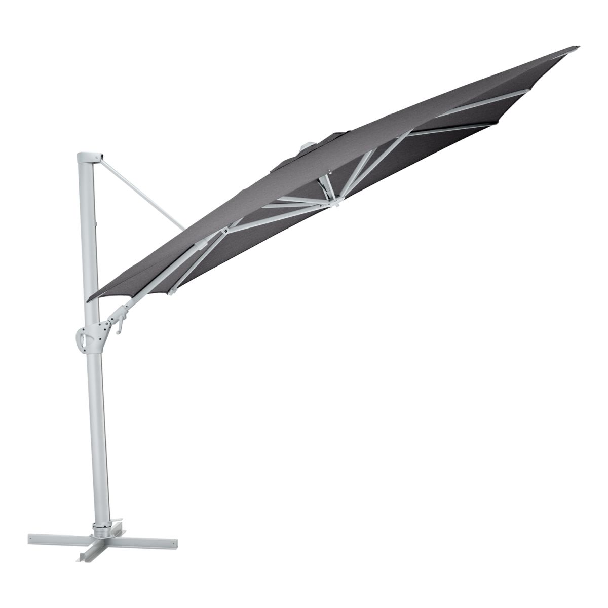 KETTLER Ampelschirm EASY SWING LX; 300x300x260 cm (LxBxH); silber; Gestell silber; quadratisch; 3 Stück / Pack