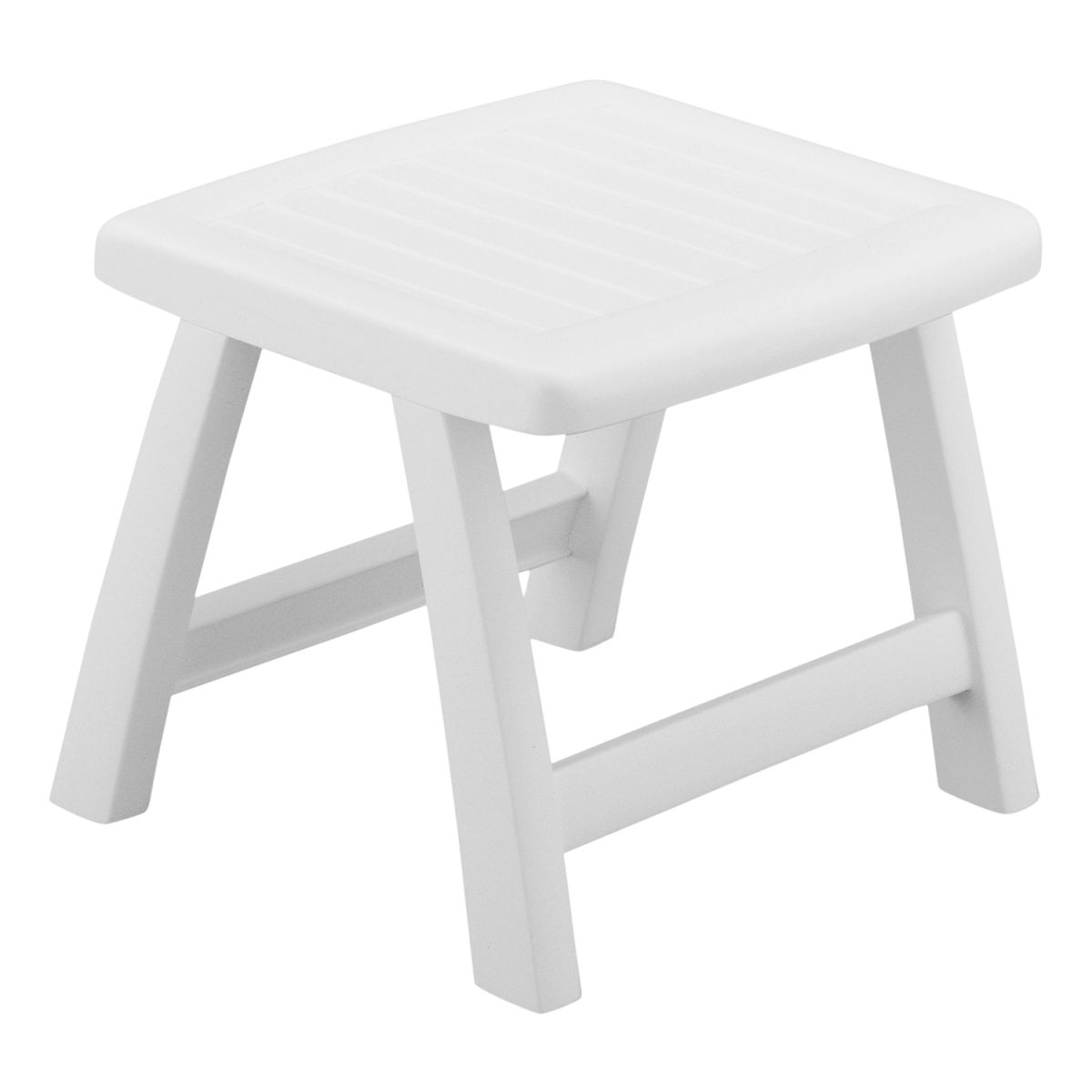 KETTLER Hocker ROMA; 46x48x48x38 cm (BxTxLxH); Sitz weiß, Gestell weiß