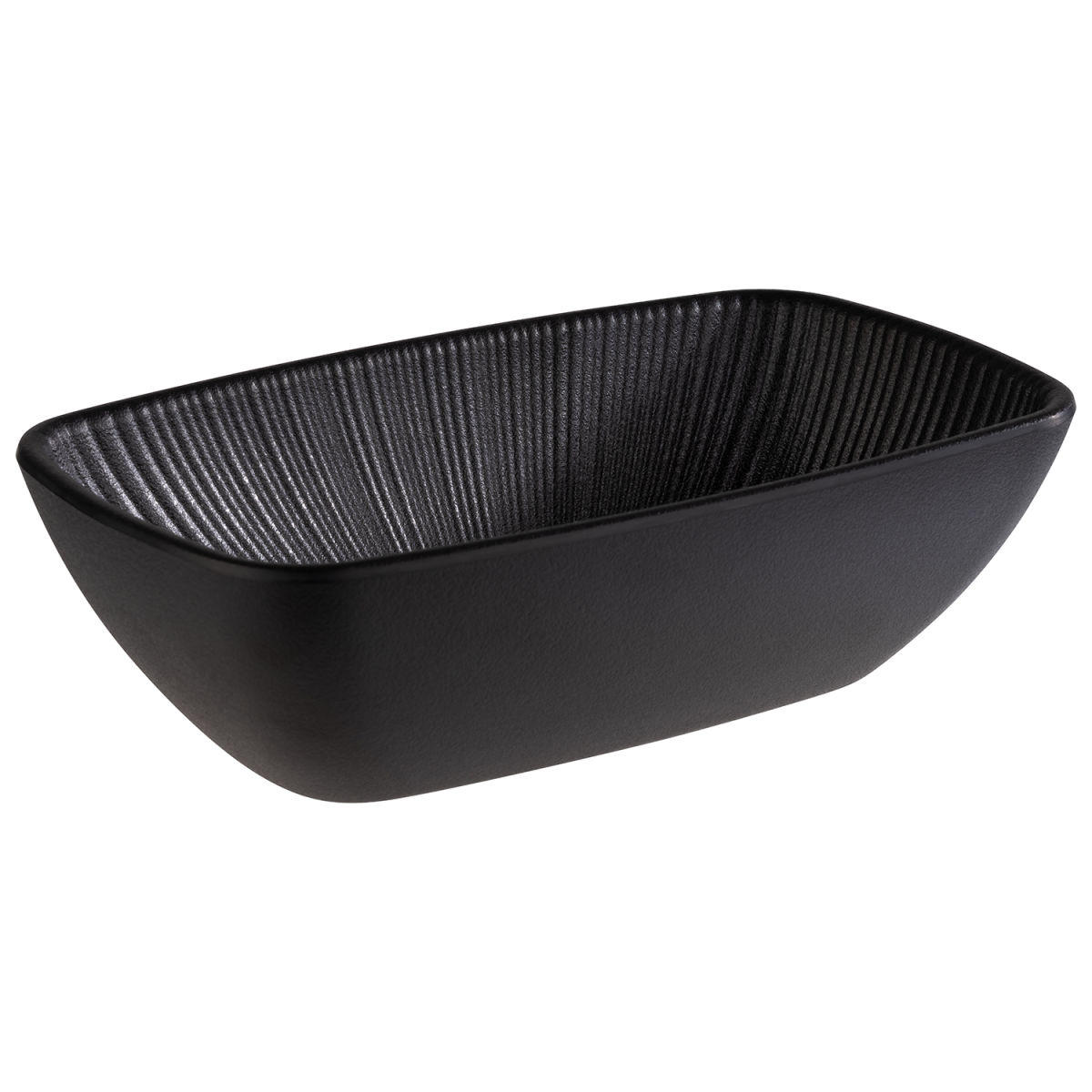 APS GN 2/4 Schale NERO, Melamin GN 1/9, 17.6x10.8x5.5 cm (LxBxH); schwarz