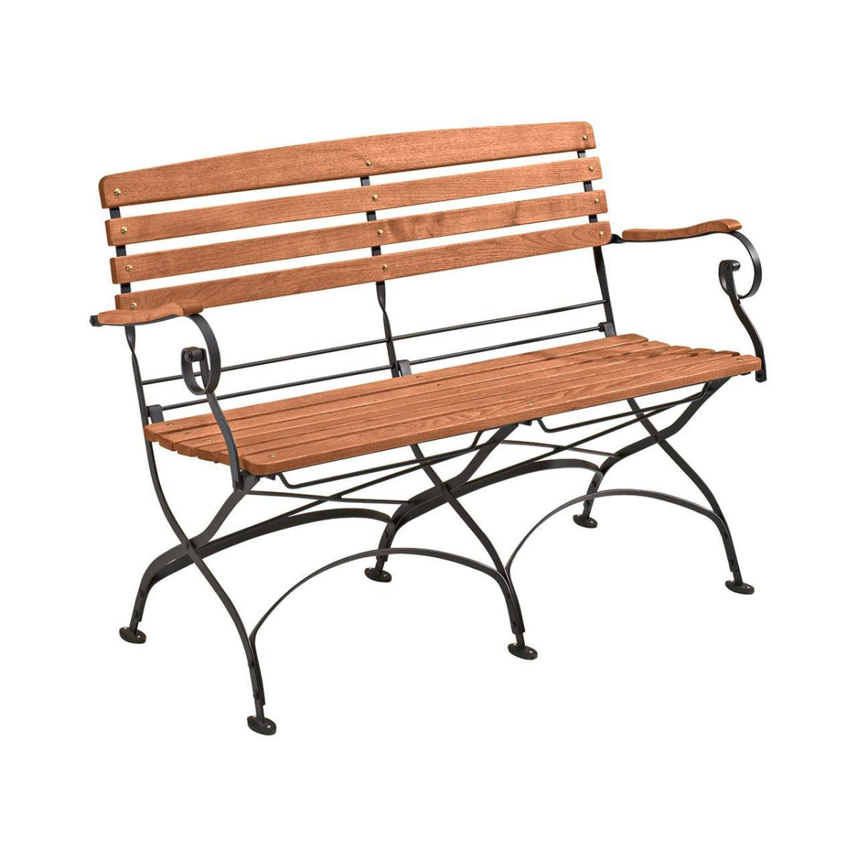 Rondo Gartenbank 'Maja' 133x60x87 cm (BxTxH); natur/schwarz