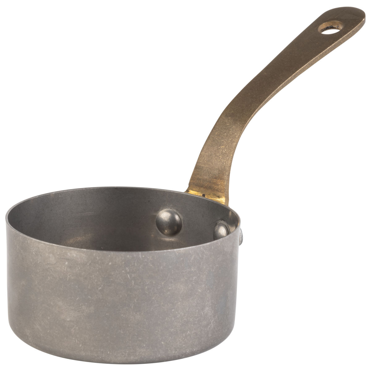 APS Serviertopf / Stielkasserolle VINTARA, Edelstahl 0.12 l, 7x7x3.5 cm (LxBxH); silber