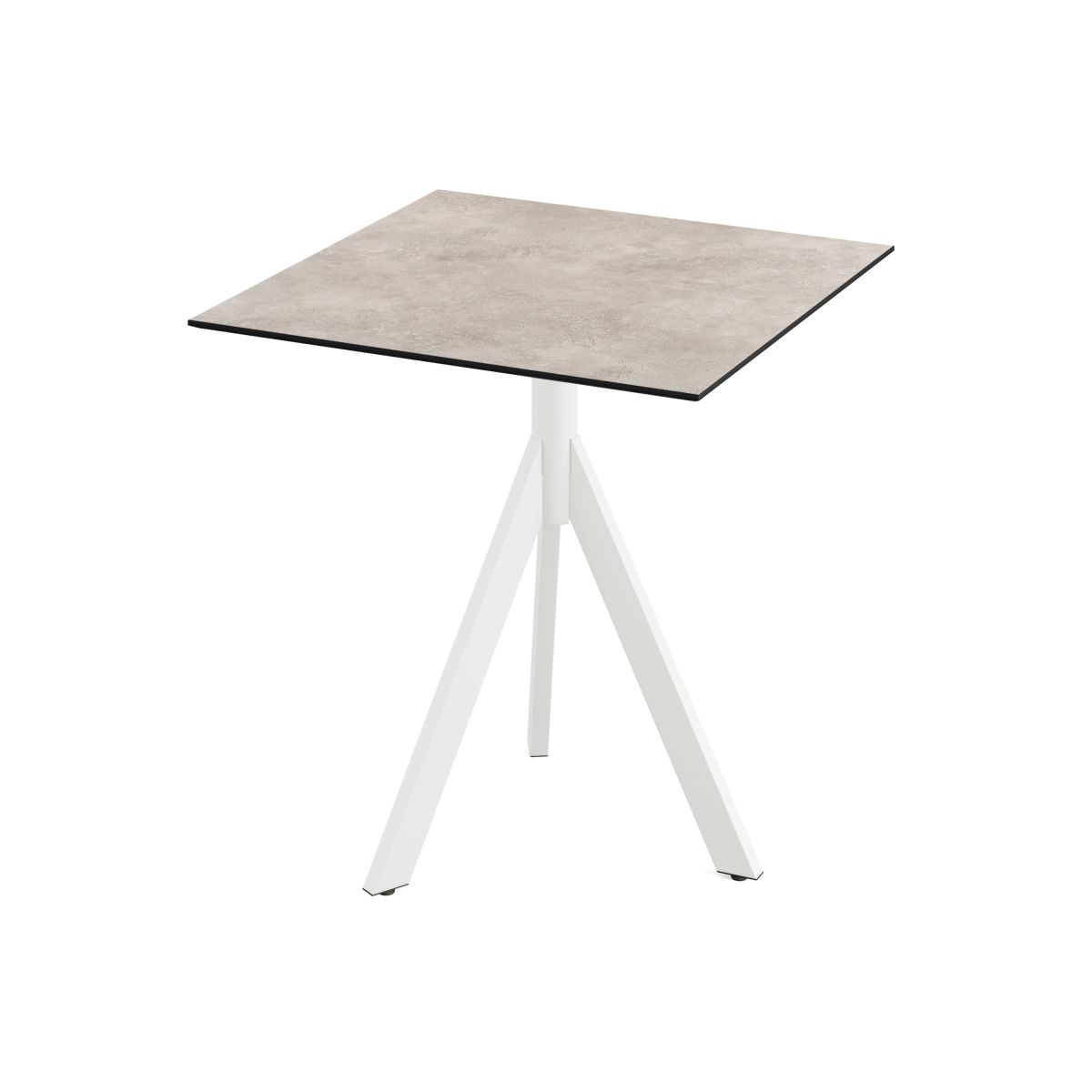 Tavolo da esterno Infinity Tripod telaio + HPL 70x70 cm Feros; 70x70x74 cm (LxLxH); bianco/sabbia; quadrata