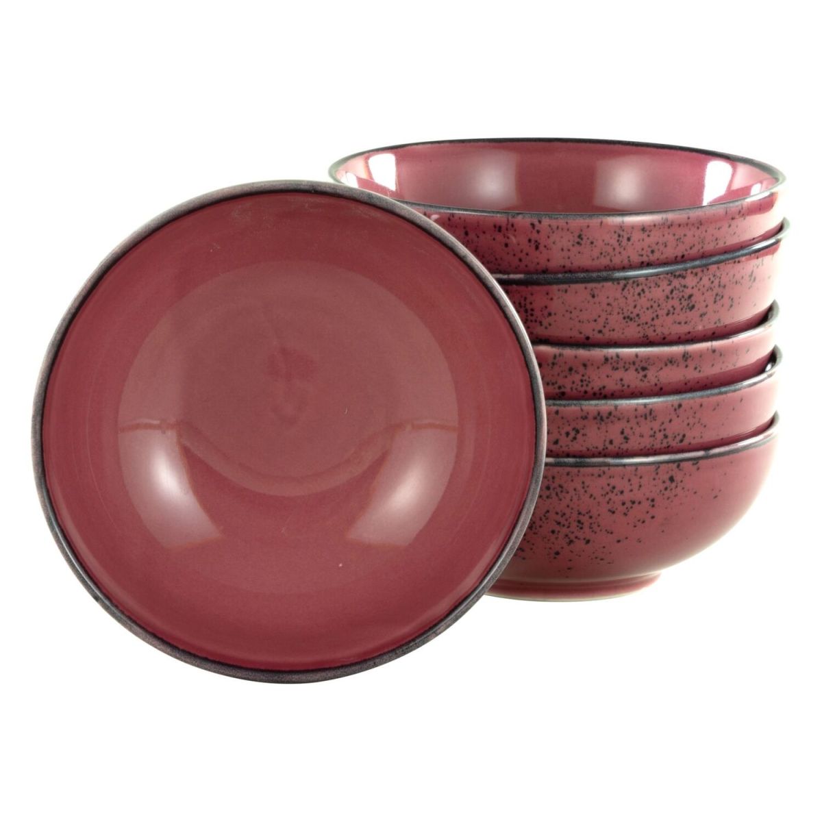 CreaTable Nature Collection - Schale 6-tlg 400 ml, 16.5x6 cm (ØxH); rot; rund; 6 Stück / Pack