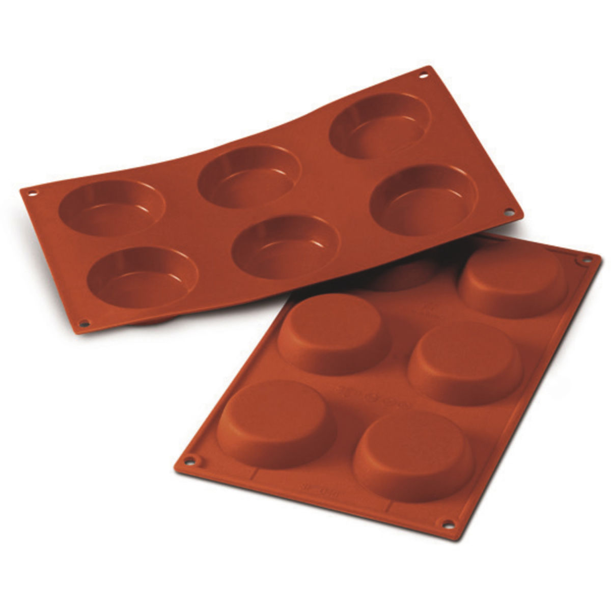 Schneider Silikonbackform Flan 72 ml, 30x17.5x8x1.8 cm (LxBxØxH); rot