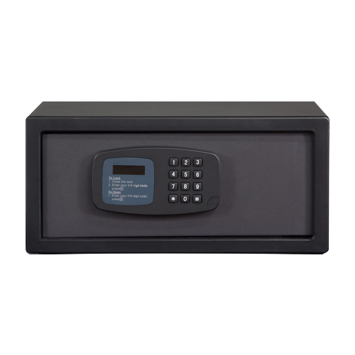 Cassaforte digitale compatta Whitehall in nero CORBY; 1 ml, 42x19x30 cm (LxHxP); nero