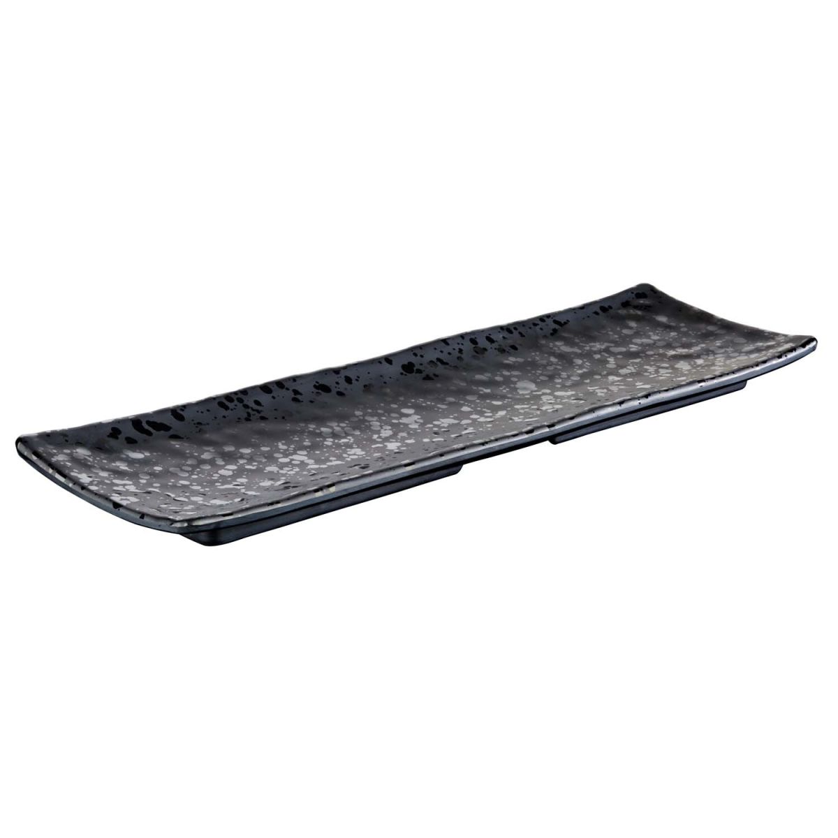 APS Tablett GLAMOUR, Melamin 37x11x2.5 cm (LxBxH); schwarz; rechteckig