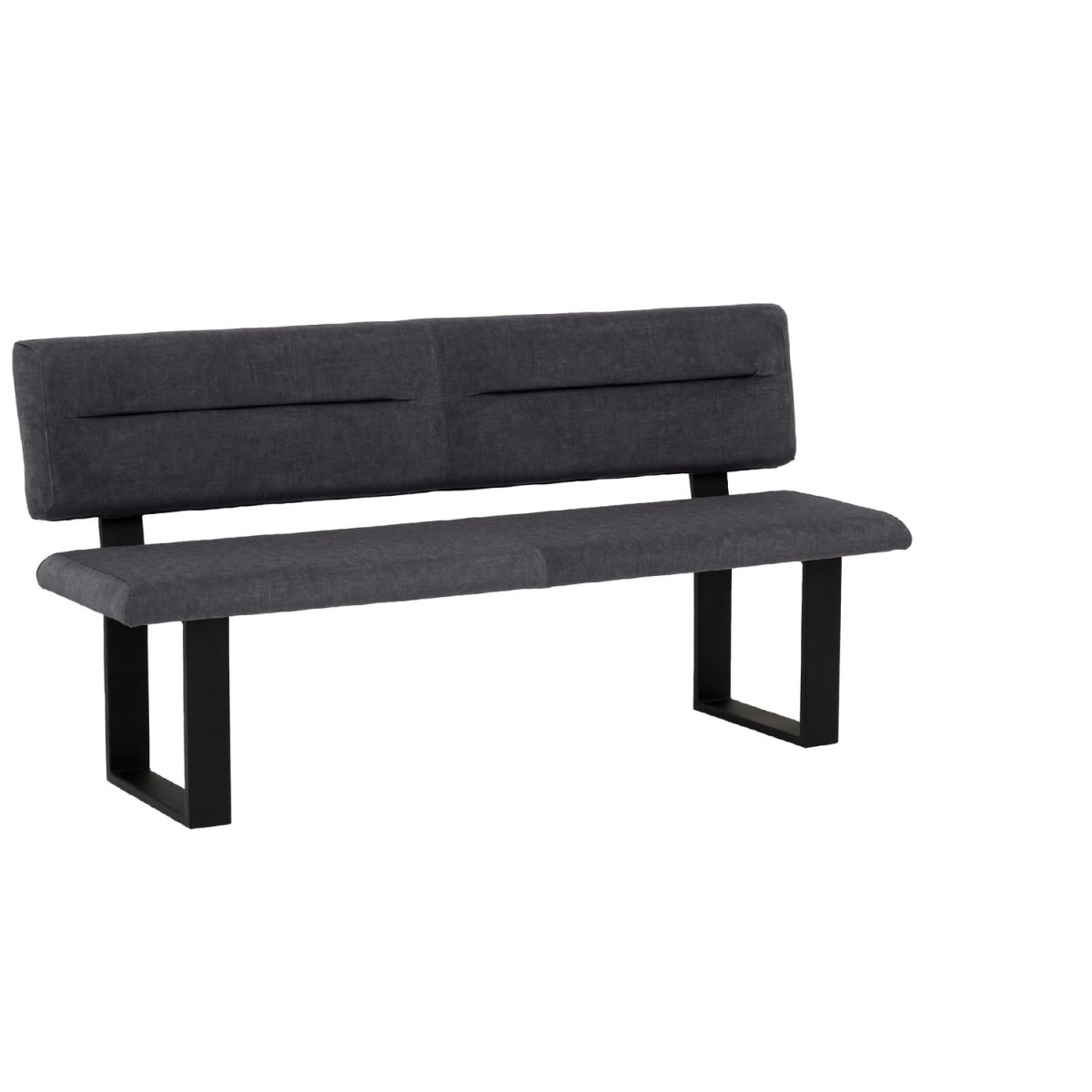 Mayer Sitzmöbel Sitzbank 4133 140x60x91 cm (BxTxH); Sitz anthrazit, Gestell schwarz