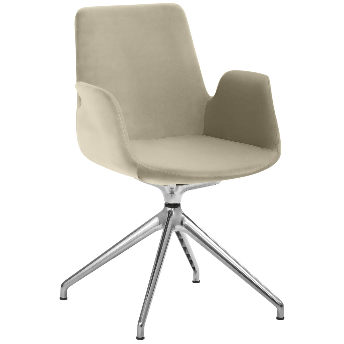 Mayer Sitzmöbel Sessel 2009, Mikrofaser-Stoff, Sternfuß-Gestell 58x55x88 cm (BxTxH); Sitz taupe