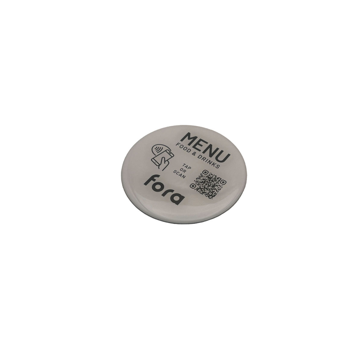 PRODUCTMATE Tischaufkleber rund glänzend mit QR-Code und NFC-Chip 7.5x7.5 cm (BxH); mehrfarbig; 25 Stück / Pack