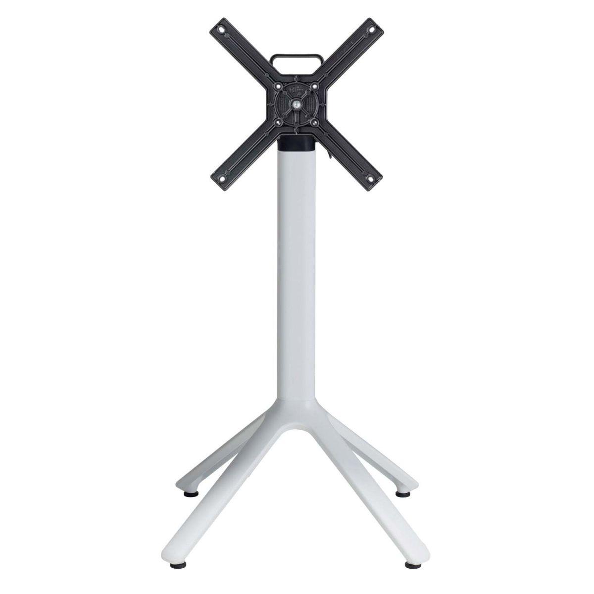 Base tavolo pieghevole da esterno per tavolo alto, modello Nemo RestooTab; 51x51x109 cm (LxLxH); bianco