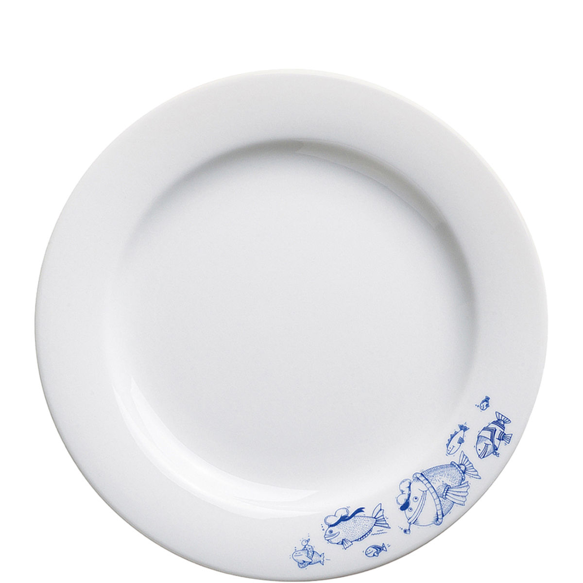 Kahla Brunch-Teller Ahoi Marie Fische 22.6x2.5 cm (ØxH); blau; rund; 6 Stück / Pack