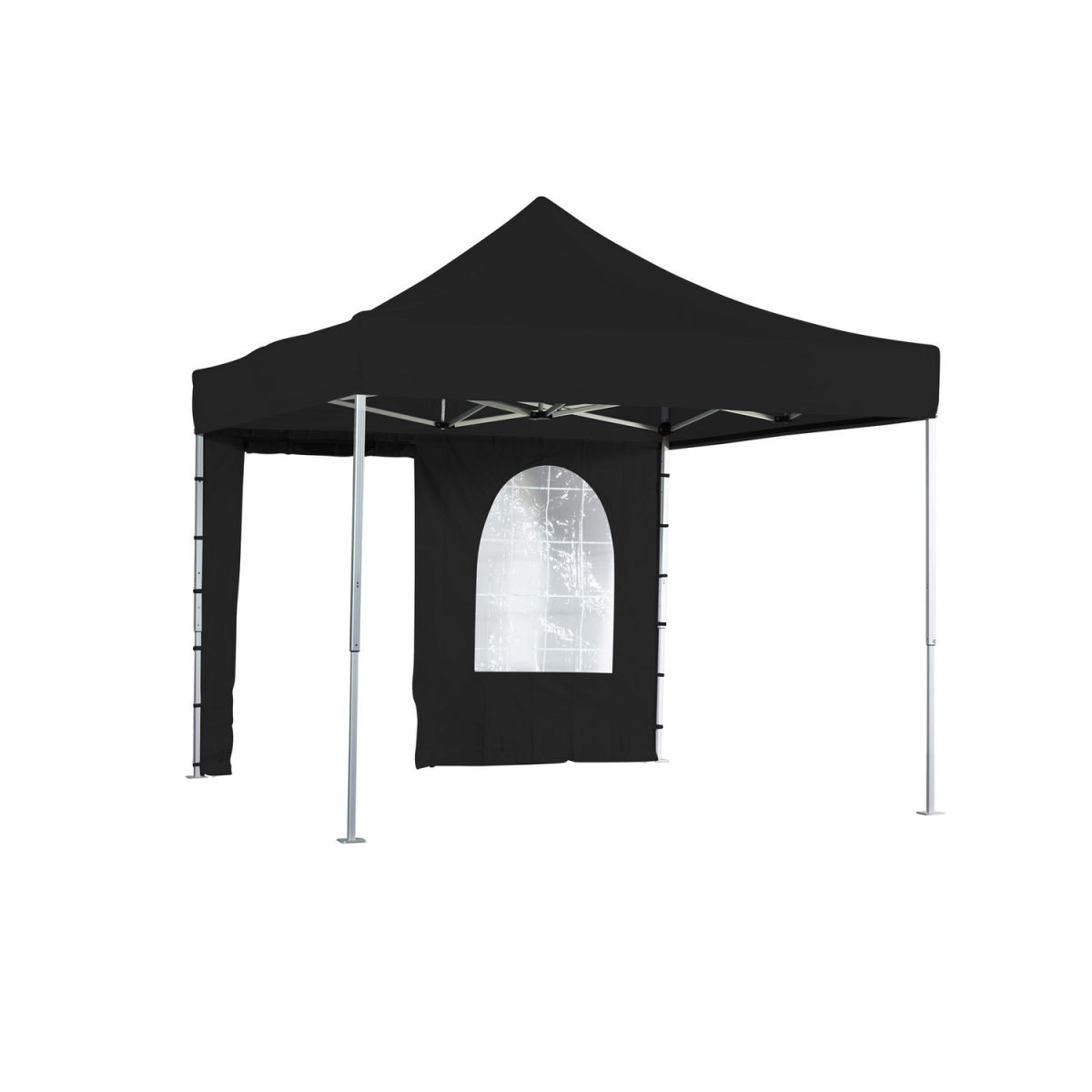 VeroTENT VeroTENT 3m Seitenwand mit Fenster und Türe 300x205 cm (LxB); schwarz