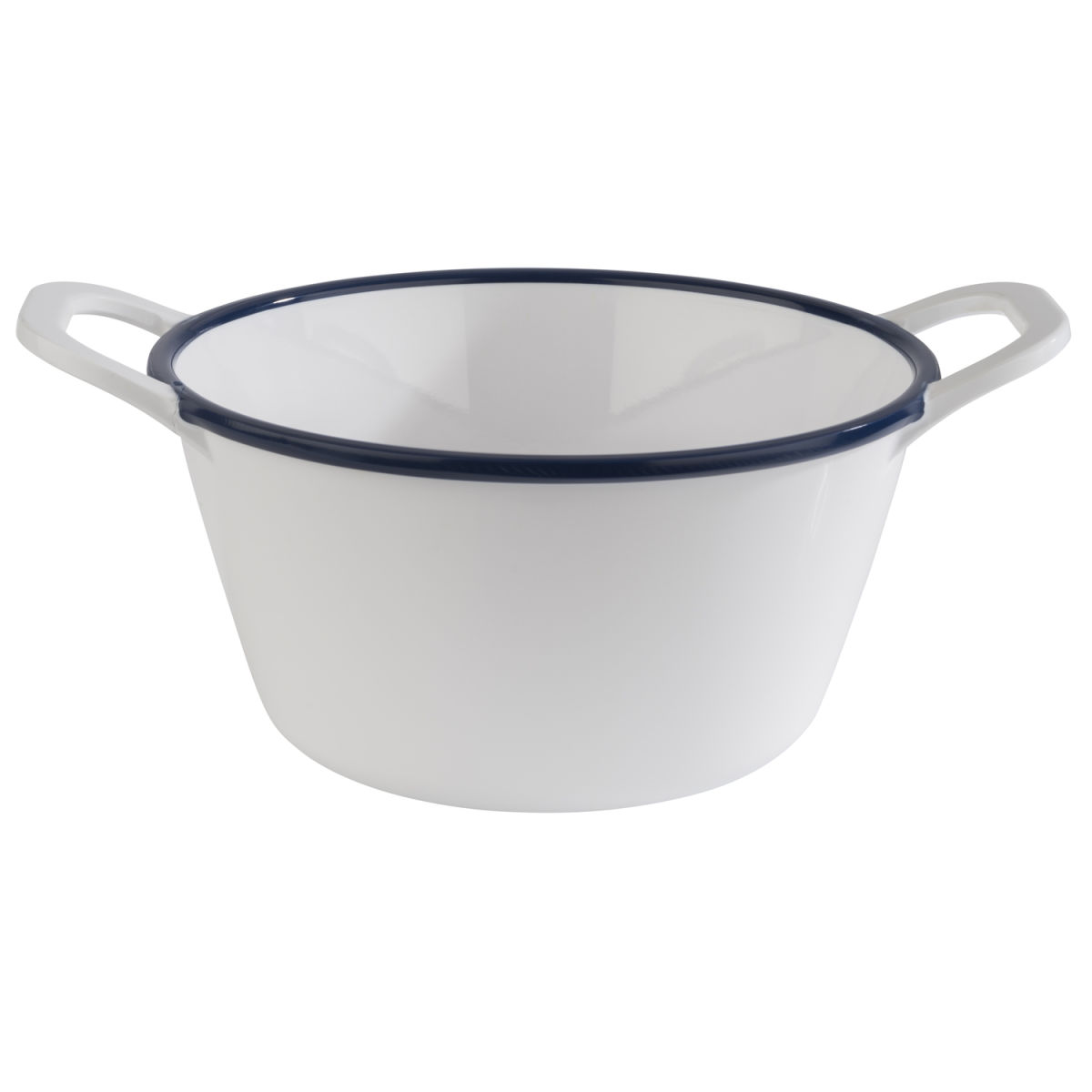 APS Schale ENAMEL LOOK, Melamin 1000 ml, 21.5x16.5x16.5x9.5 cm (LxBxØxH); blau/weiß; rund