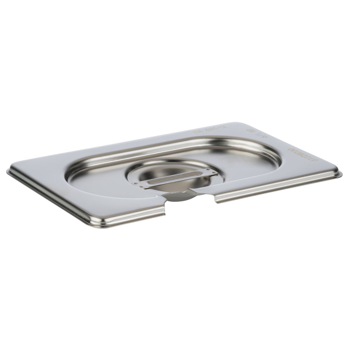 APS GN 1/9 Deckel mit Löffelaussparung, Edelstahl GN 1/9, 17.5x10.5 cm (LxB); silber; rechteckig