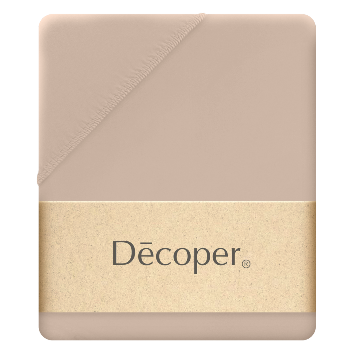 Decoper Decoper ® Mako-Feinjersey Spannbettlaken aus 100% Baumwolle 180-200x200 cm (BxL); sand