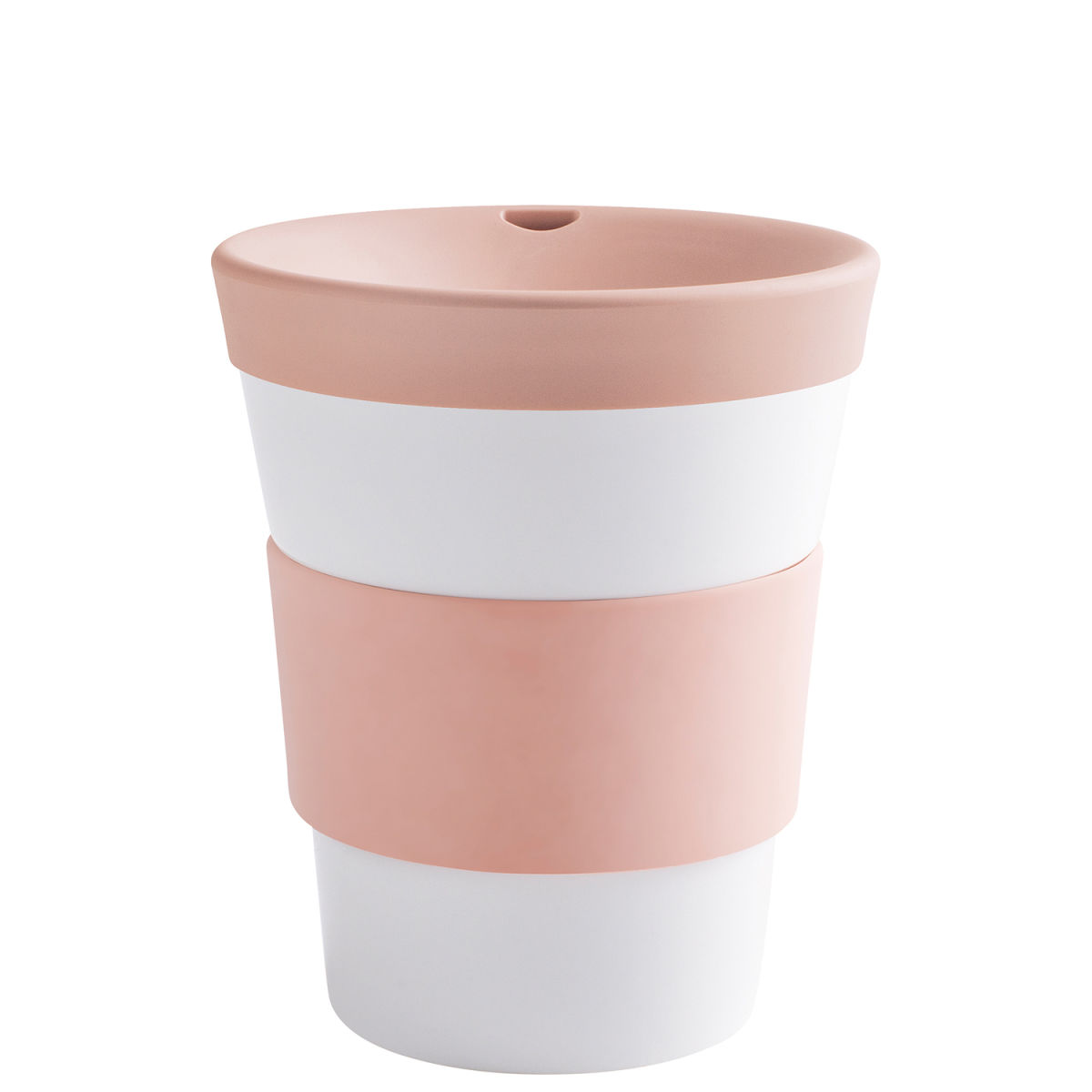 Kahla Becher + Trinkdeckel + Banderole cupit 420 ml, 11.4 cm (H); rosé; rund