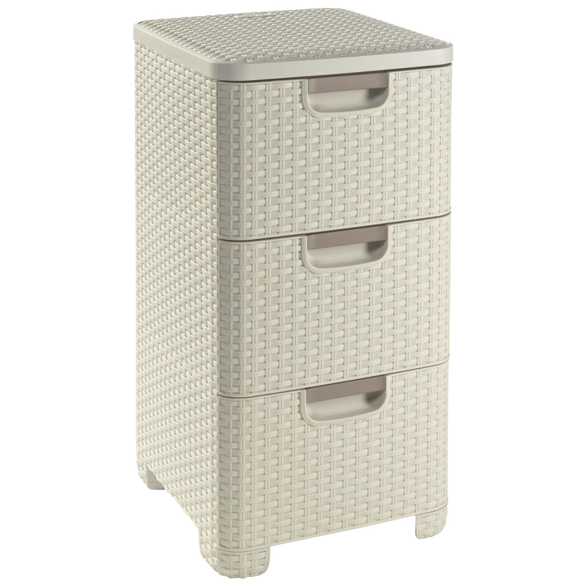 Curver STYLE Schubladenturm 3x14L creme 60x37.8 cm (HxT); cremeweiß