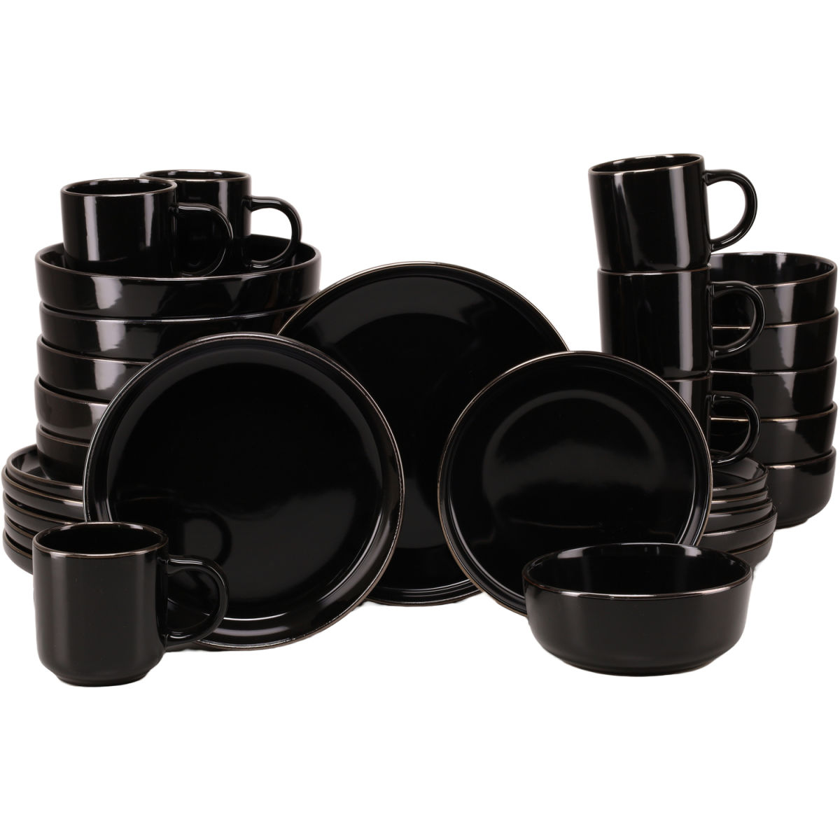 Nordic Festive - Servizio combinato 30 pezzi CreaTable; nero