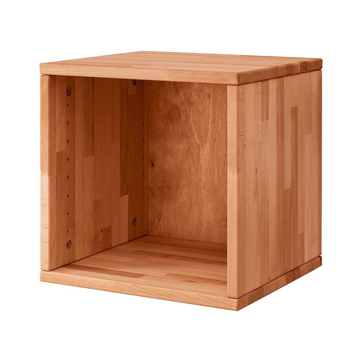 TPT Regalwürfel 'BuxingHome' Kernbuche massiv, B 38 x T 35 x H 38 cm 38x35x38 cm (BxTxH); natur