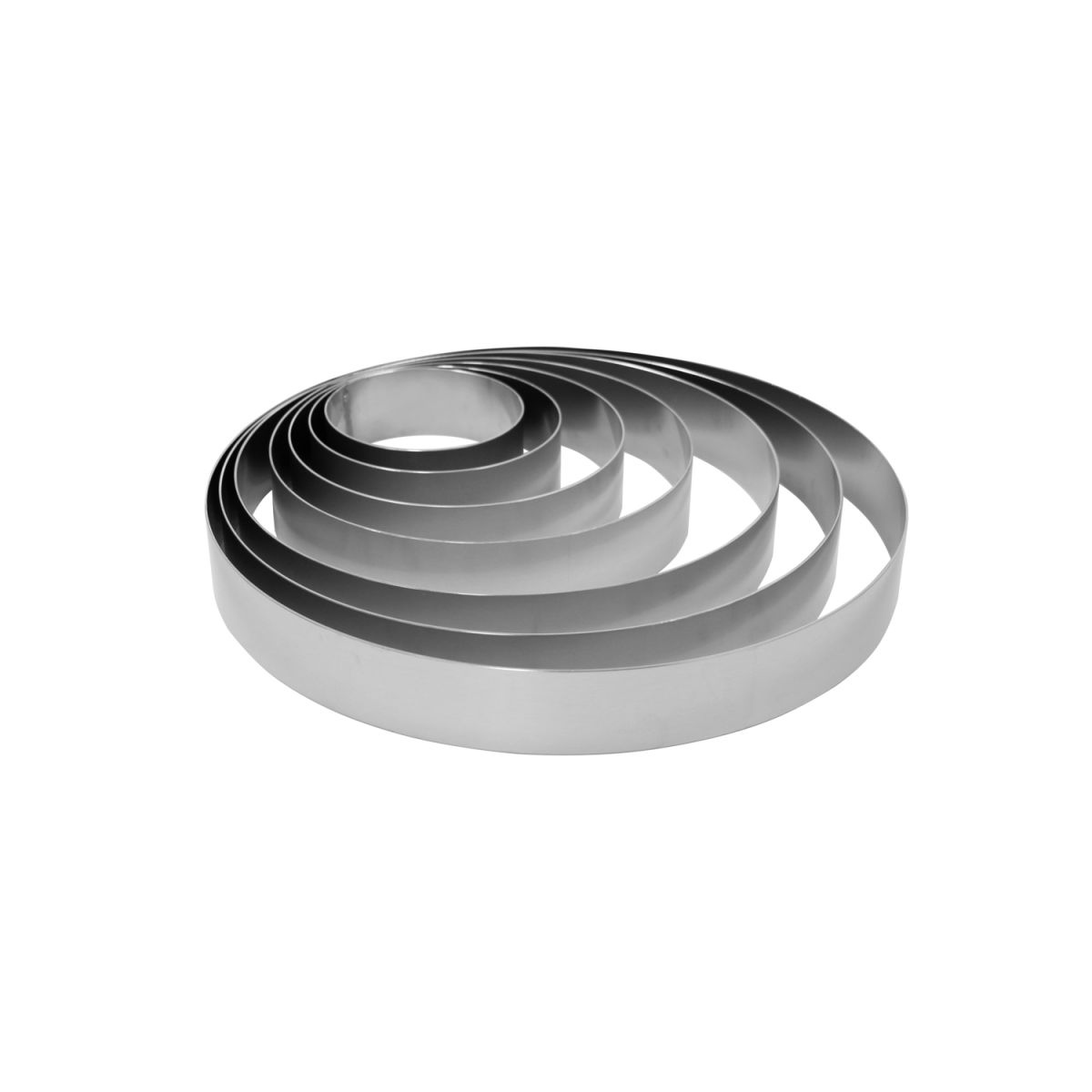 Schneider Tortenring-Set 7-teilig Aluminium 6 cm (H); silber