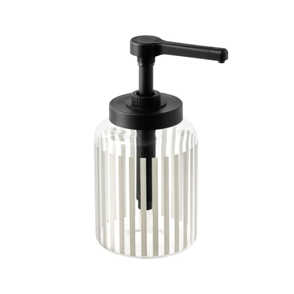 APS Dosierspender -DISPENSA-; 1700 ml, 13x13x13x22 cm (LxBxØxH); transparent/grau