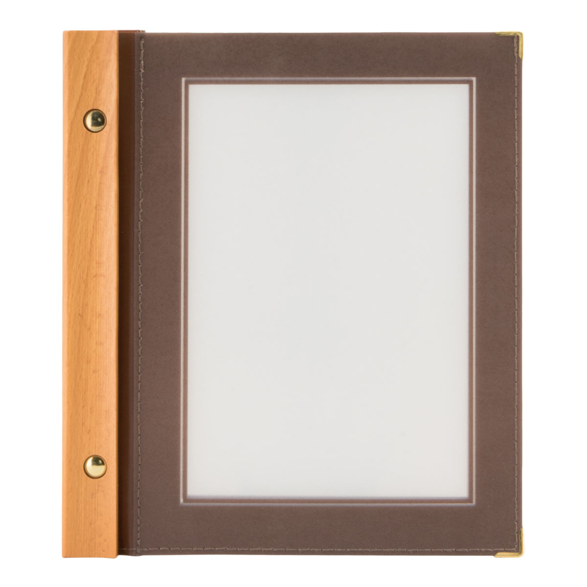Portamenu A5 Wood - 4 facciate Securit; 20.5x23.5 cm (LxH); marrone