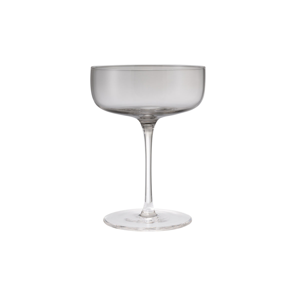 blomus Set 4 Sektschalen -FUUMI- 0.28 l, 10.5x10.5x10.5x14.2 cm (LxBxØxH); grau/transparent