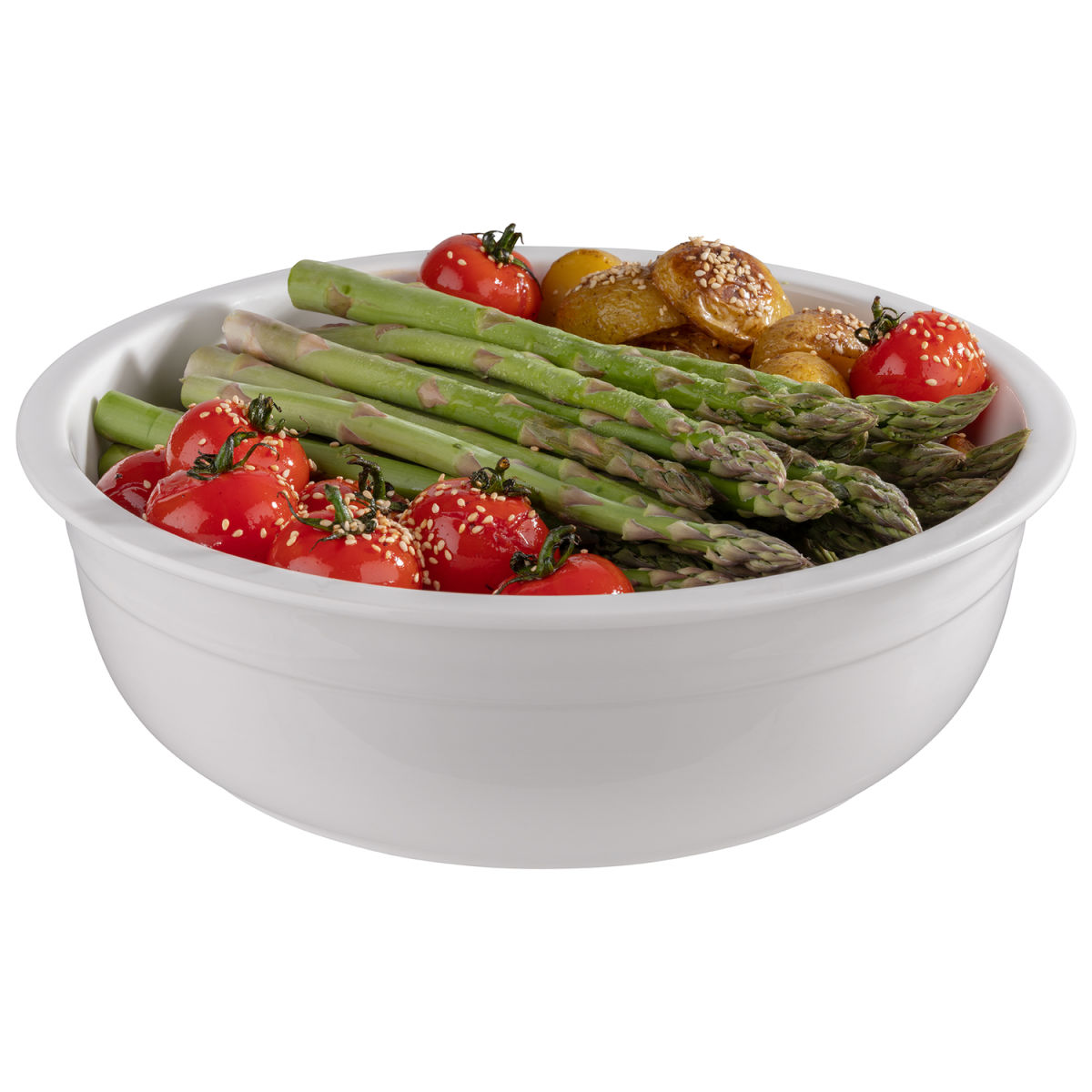 APS Porzellaneinsatz Ø 29,5 cm, H: 9 cm, 3 Liter weiß 30cm, 3 l, 29.5x29.5x9 cm (LxBxT); weiß