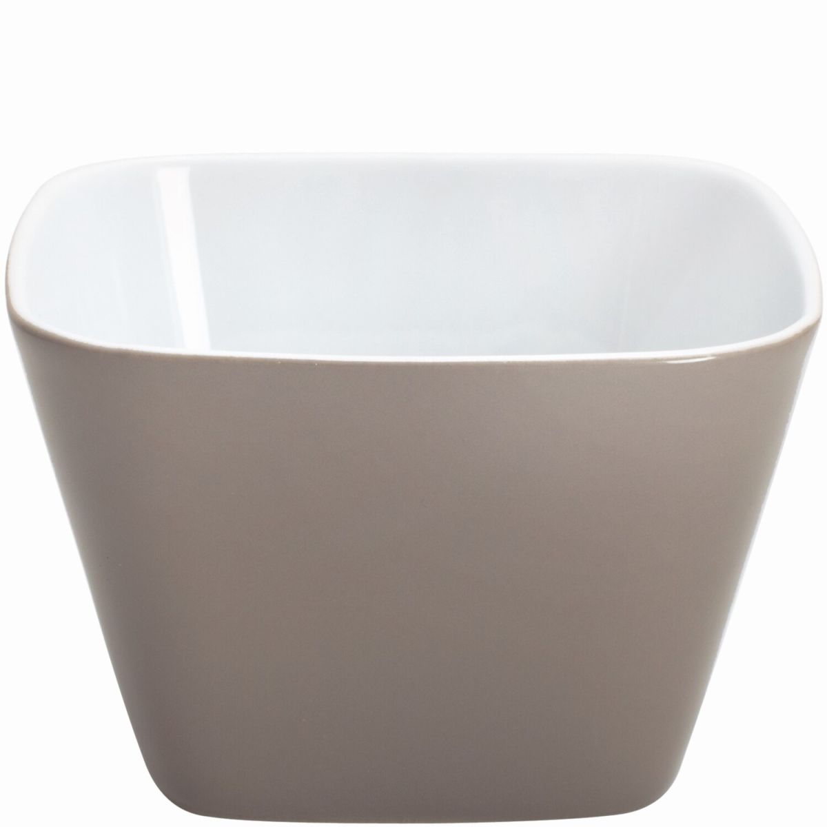 Kahla kleine Schale Pronto Colore eckig 230 ml, 8.7x8.7x5.7 cm (LxBxH); taupe; quadratisch